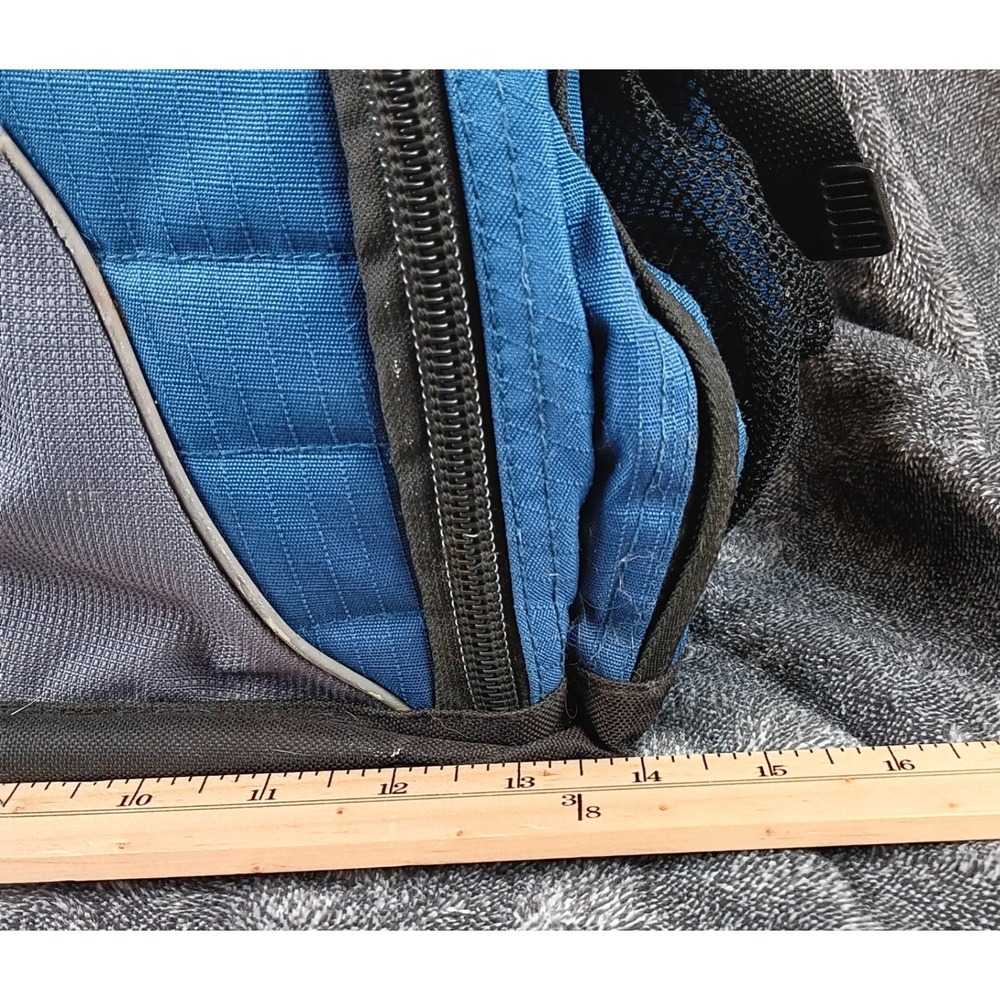 High Sierra Backpack Blue Gray School Travel Hiking Book Bag - Picture 14 of 16